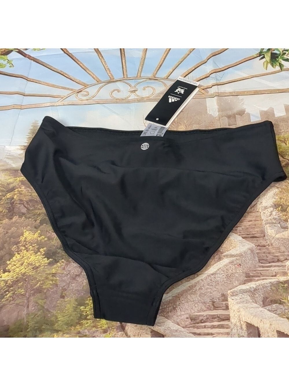 ADIDAS x Thebe Magugu Collab black swim bottom size large - Picture 6 of 6